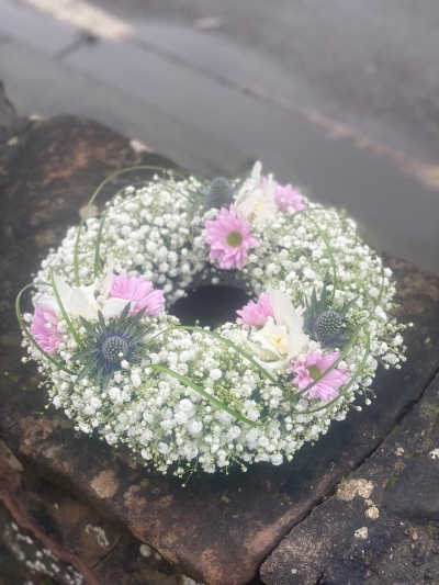 Orchid Funeral Wreath