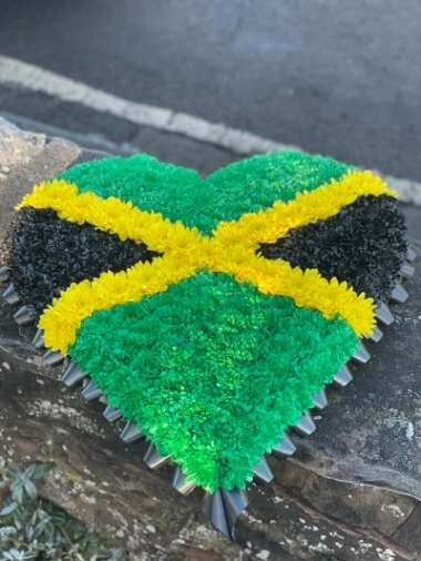 Jamaican Flag Heart